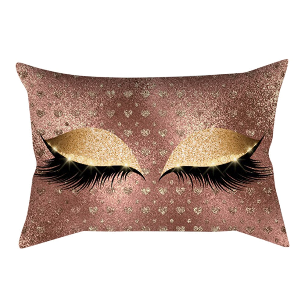 Eyelash Out Soft Velvet Cushion Cover 30x50cm Marble Pillow Cases funny cushions new Home Sofa Bed decor fashion on pillow