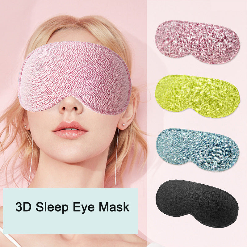 3D blackout eye mask integrated 3D nasal wing breathable elastic band adjustment