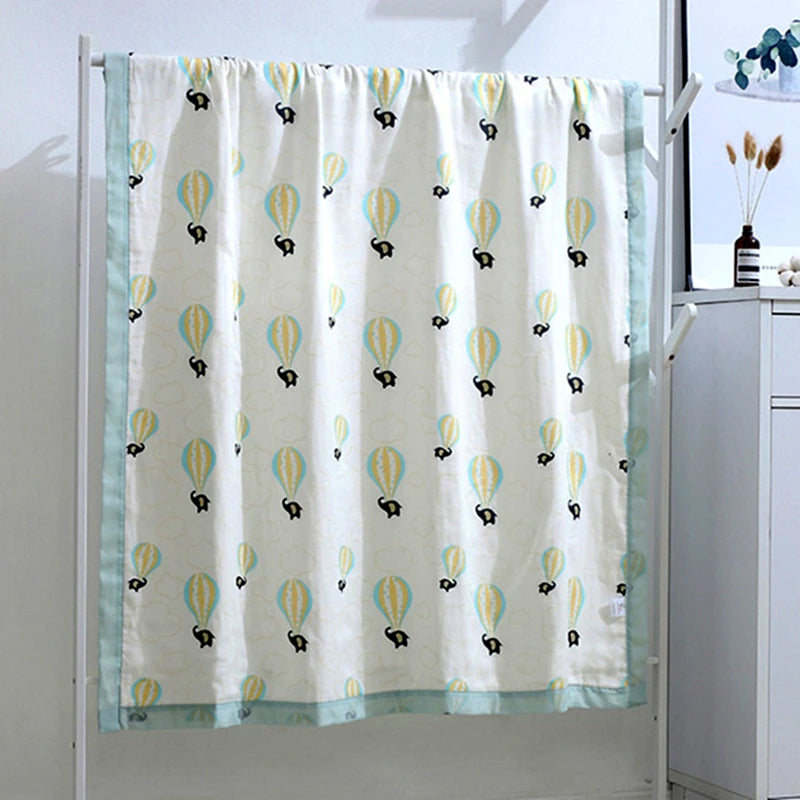 6 Layers Baby Blanket Children Muslin Cotton Blanket Swaddle Newborn Cover Sleeping Bedding Kids Swaddling 150*120 CM