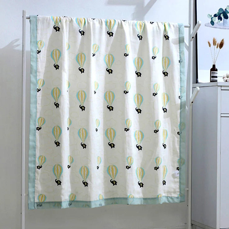 6 Layers Baby Blanket Children Muslin Cotton Blanket Swaddle Newborn Cover Sleeping Bedding Kids Swaddling 150*120 CM