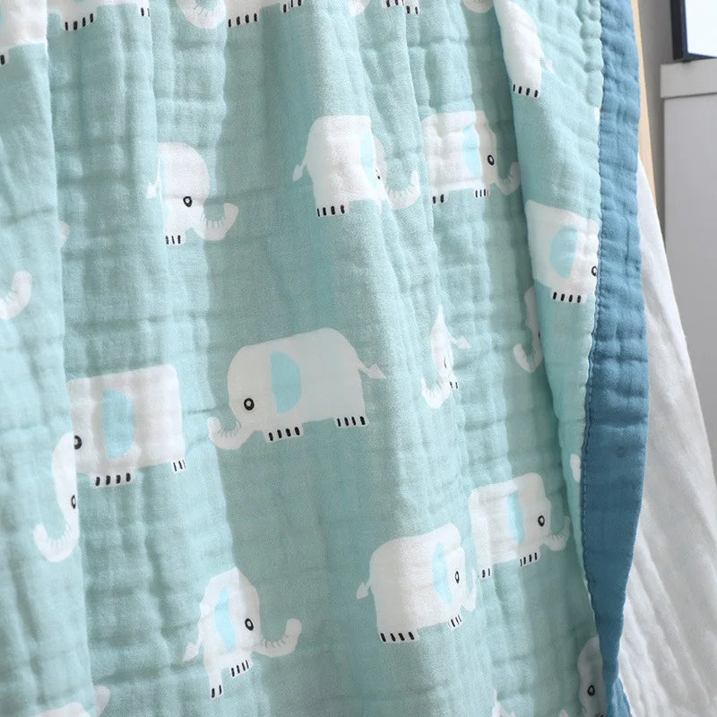 6 Layers Baby Blanket Children Muslin Cotton Blanket Swaddle Newborn Cover Sleeping Bedding Kids Swaddling 150*120 CM