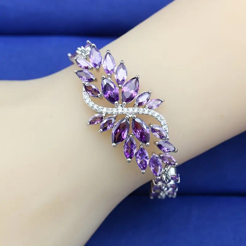Heavy Industry Color Zircon Fashion Exquisite Bracelet