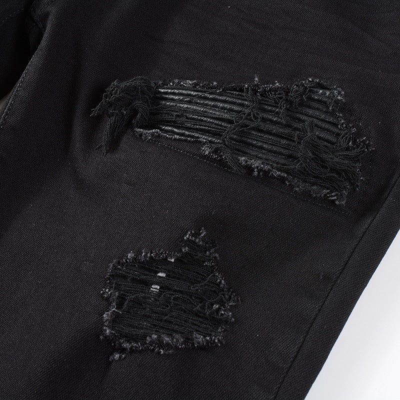 Jeans Men's High Street Fashion Brand Street Ripped Jeans