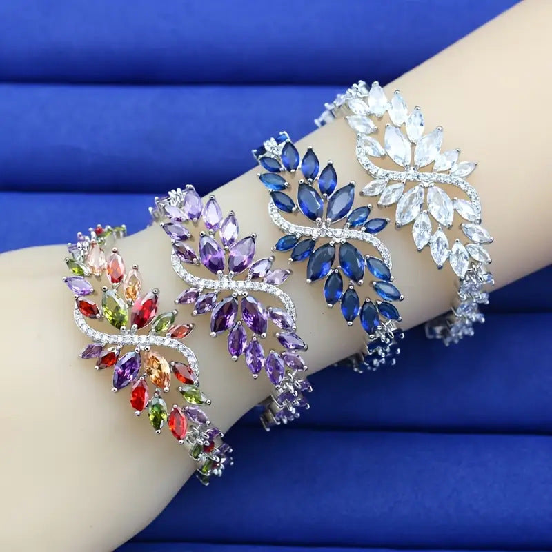 Heavy Industry Color Zircon Fashion Exquisite Bracelet