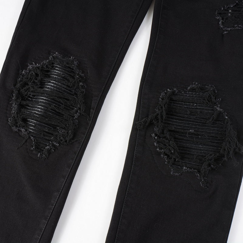 Jeans Men's High Street Fashion Brand Street Ripped Jeans