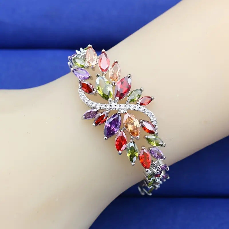 Heavy Industry Color Zircon Fashion Exquisite Bracelet