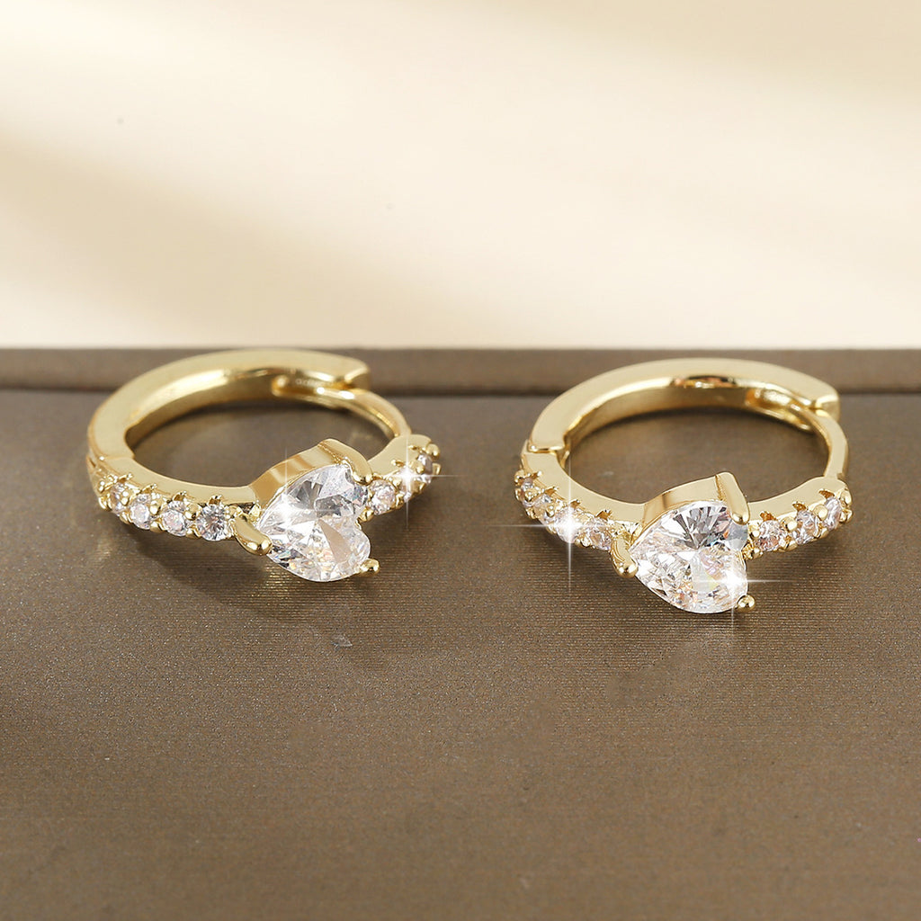 European And American Style Luxury Love Round Ear Clip Fashion Trend