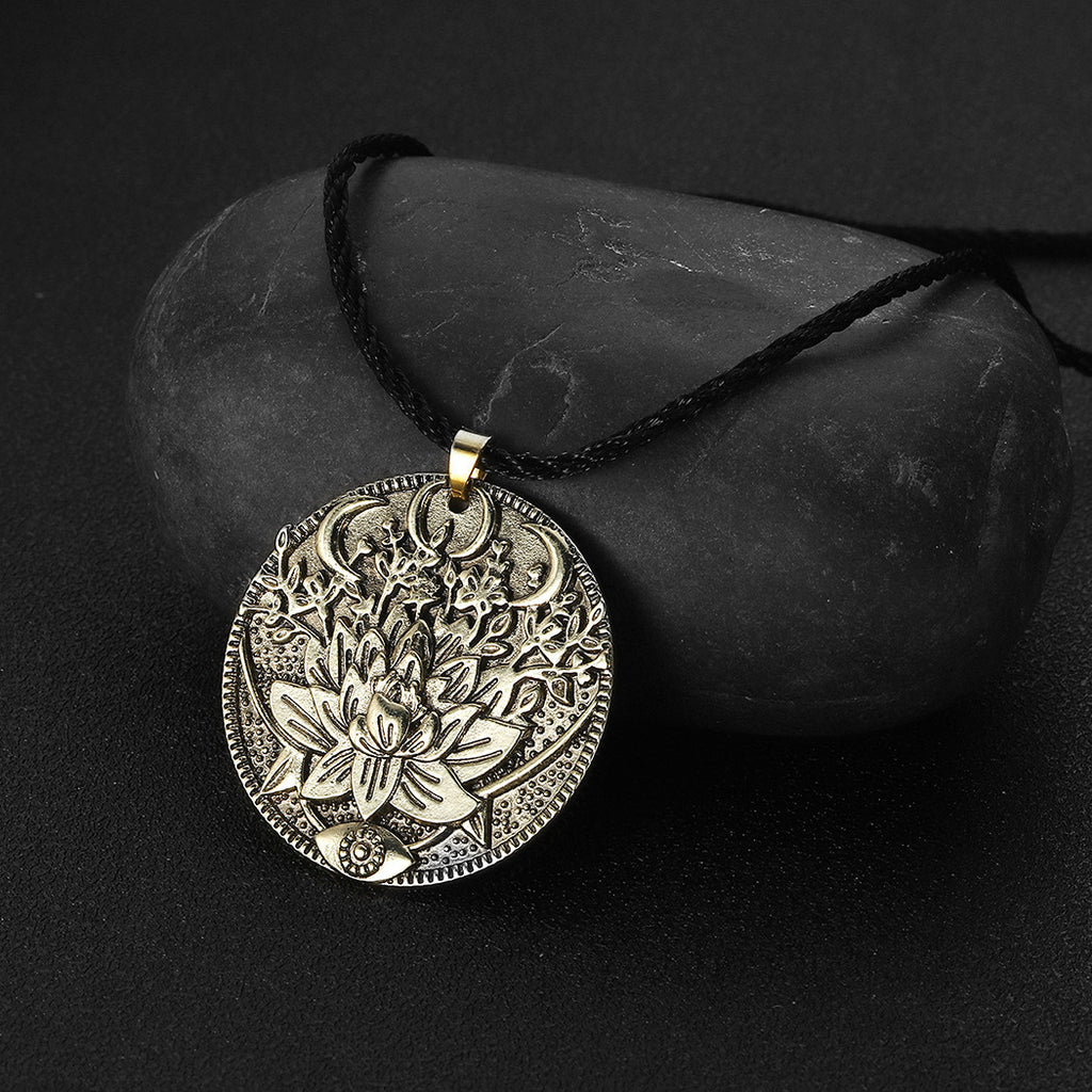 Lotus Pendant Necklace For Men