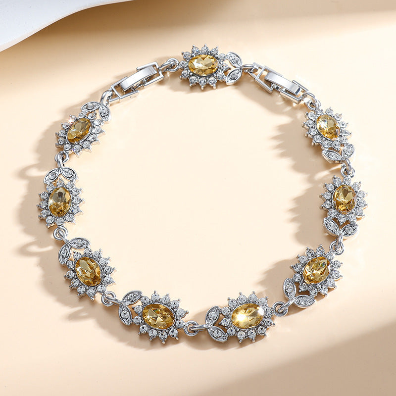 Personality Trend Women's Simple Inlaid Zircon Bracelet