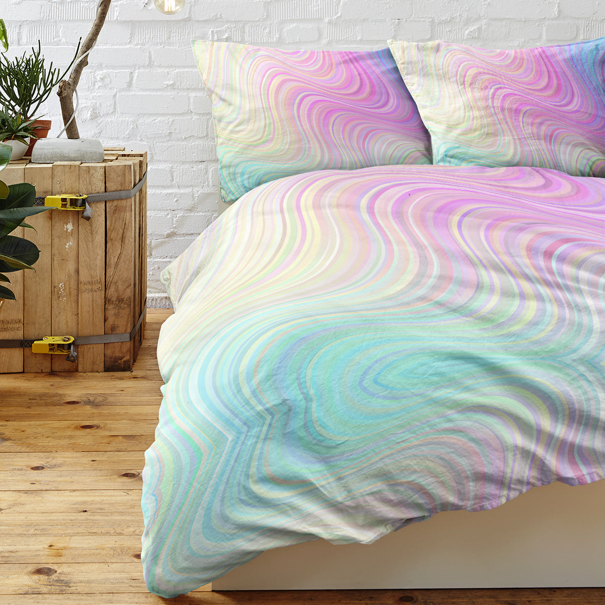 Girly Duvet Cover Rainbow Glitter Ombre Bedding Sets 3 Pcs Chic Purple Blue Green Pastel Bed Spreads Sparkle Quilt Cover Set With 2 Pillow Shams