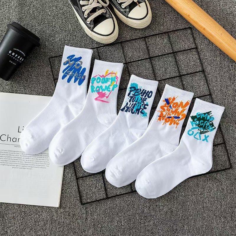 Socks Tube Socks Long Men's Sports White Breathable