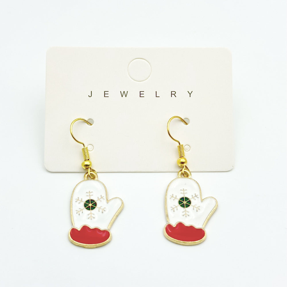 New Red Bow Handmade Beaded Ear Stud Necklace Bracelet