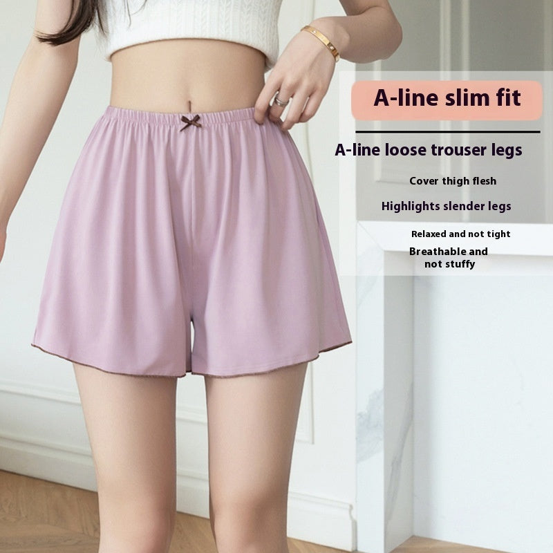Ice Silk Safety Pants For Women Plus-sized Anti-exposure Bottom Shorts