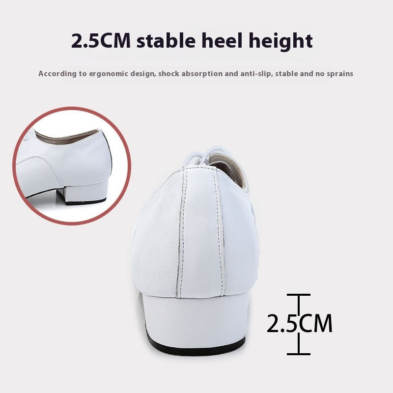 Men's Cowhide Modern Dancing Shoes Soft Bottom