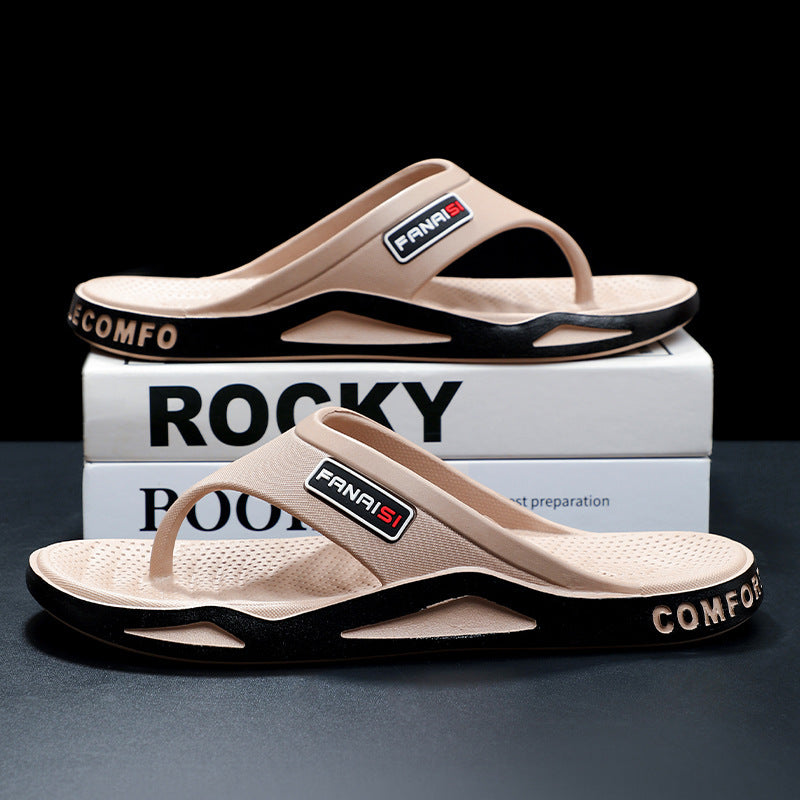 Men's Wear-resistant Casual Outdoor Wear Slippers For Summer Soft Back Thick Back Fashion Flip-flop