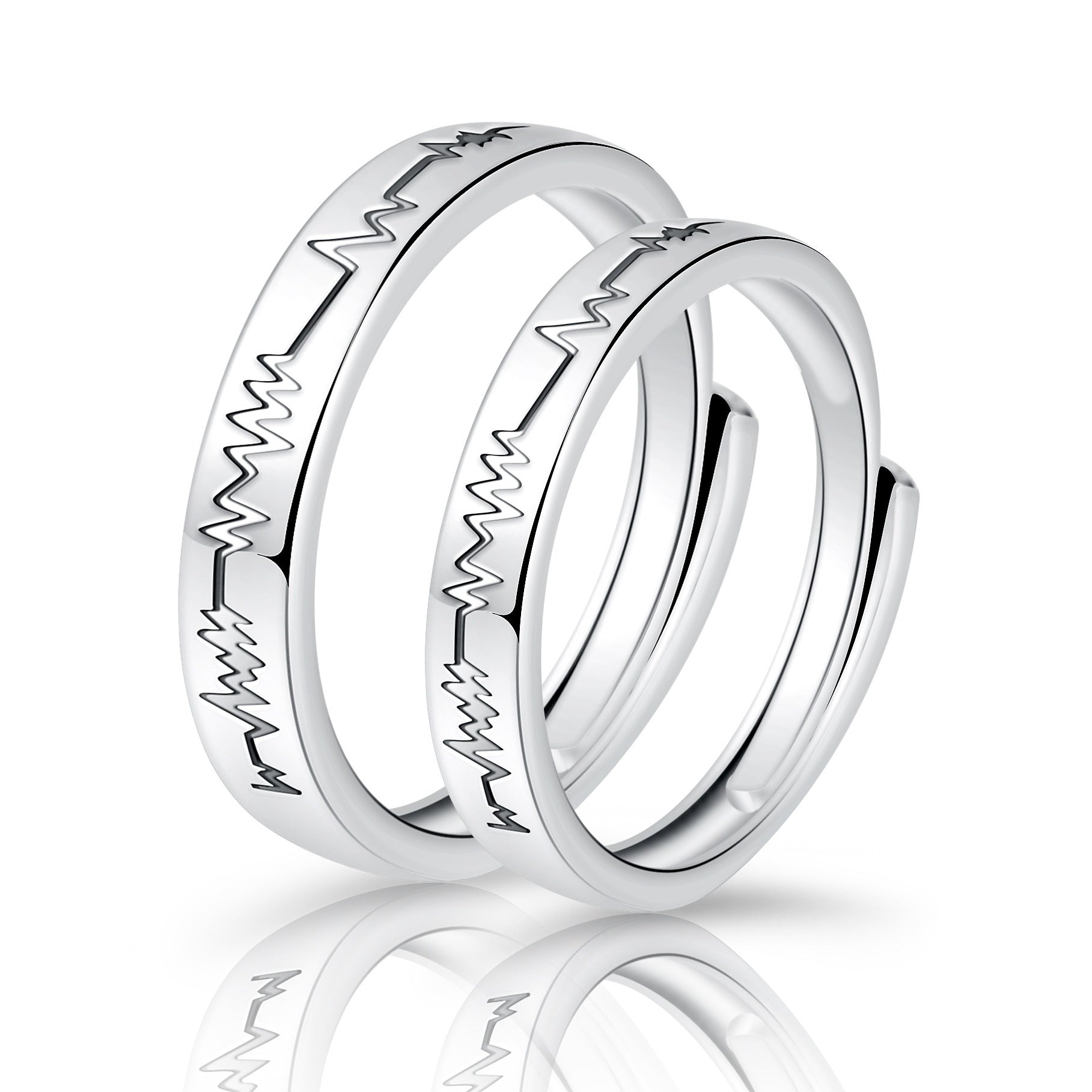 Moissanite Engagement Couple Couple Rings