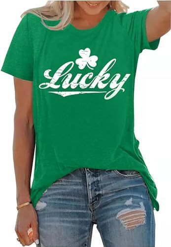 Patricks Day Shirts For Women Irish Shamrock Tshirts Gra