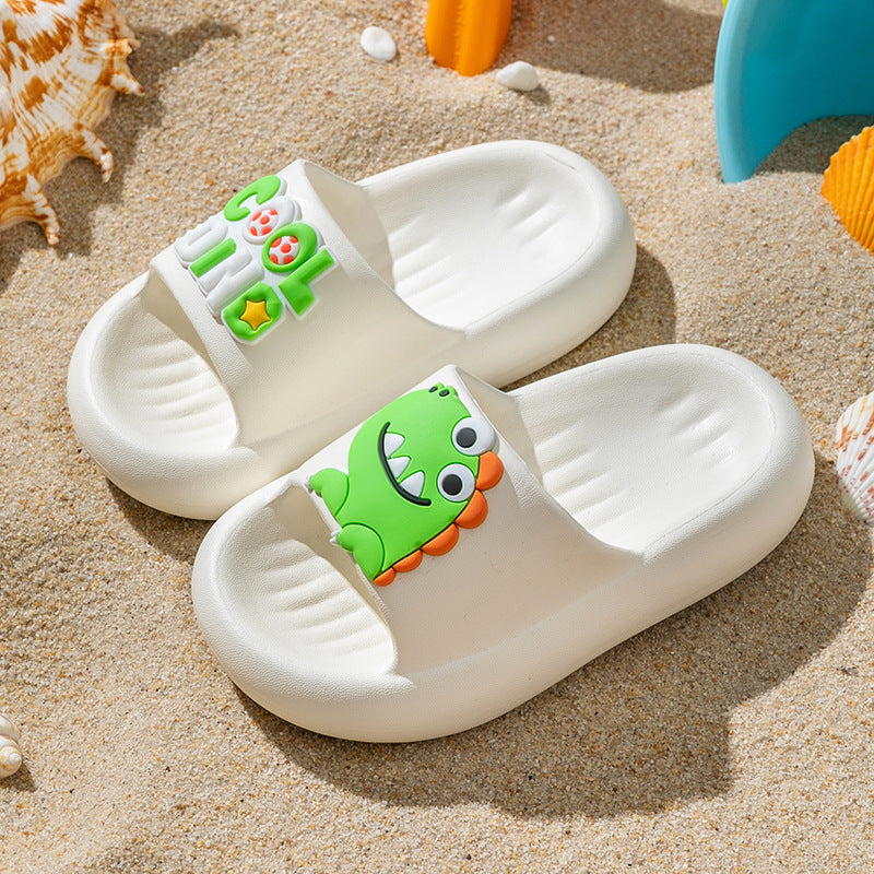 Pig Dad Children's Slippers Summer Cartoon Bear Sandals Boys Home Bathroom Non-slip Medium And Big Children's Sandals