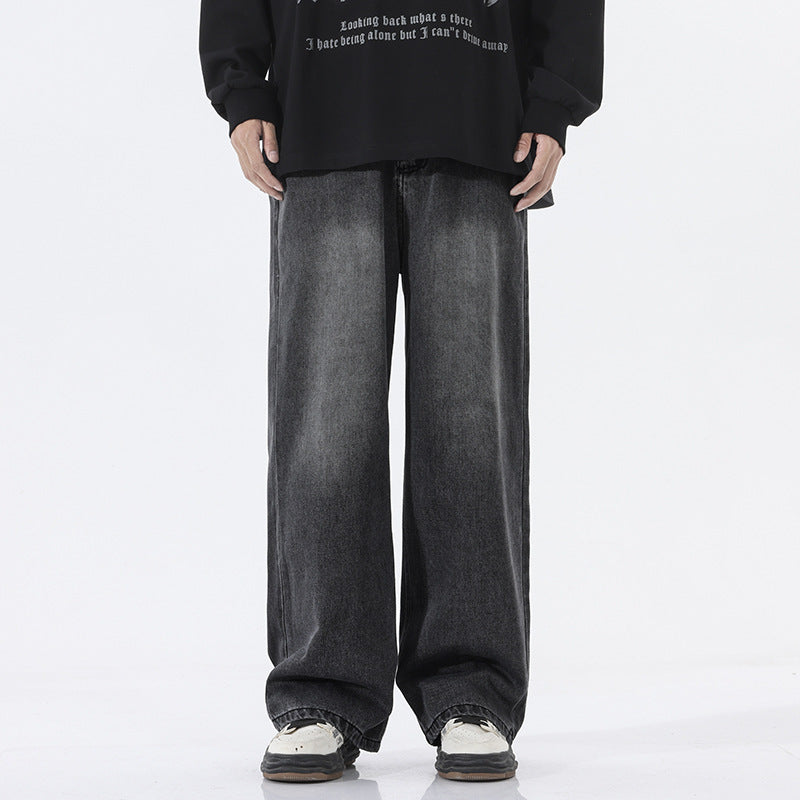 Trend Half Elastic Waist Jeans For Men