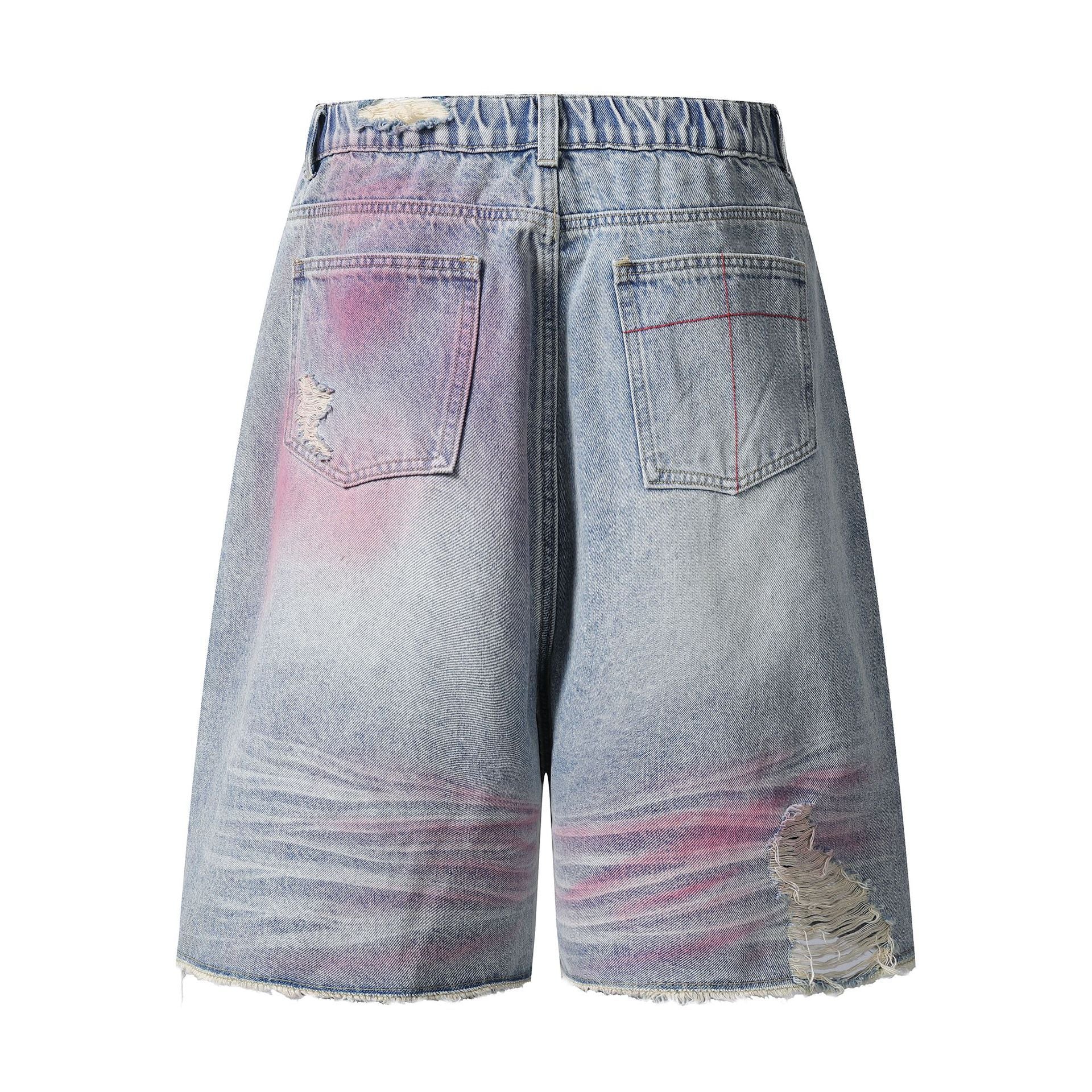 American Retro Worn Looking Washed-out Casual Jeans For Men And Women