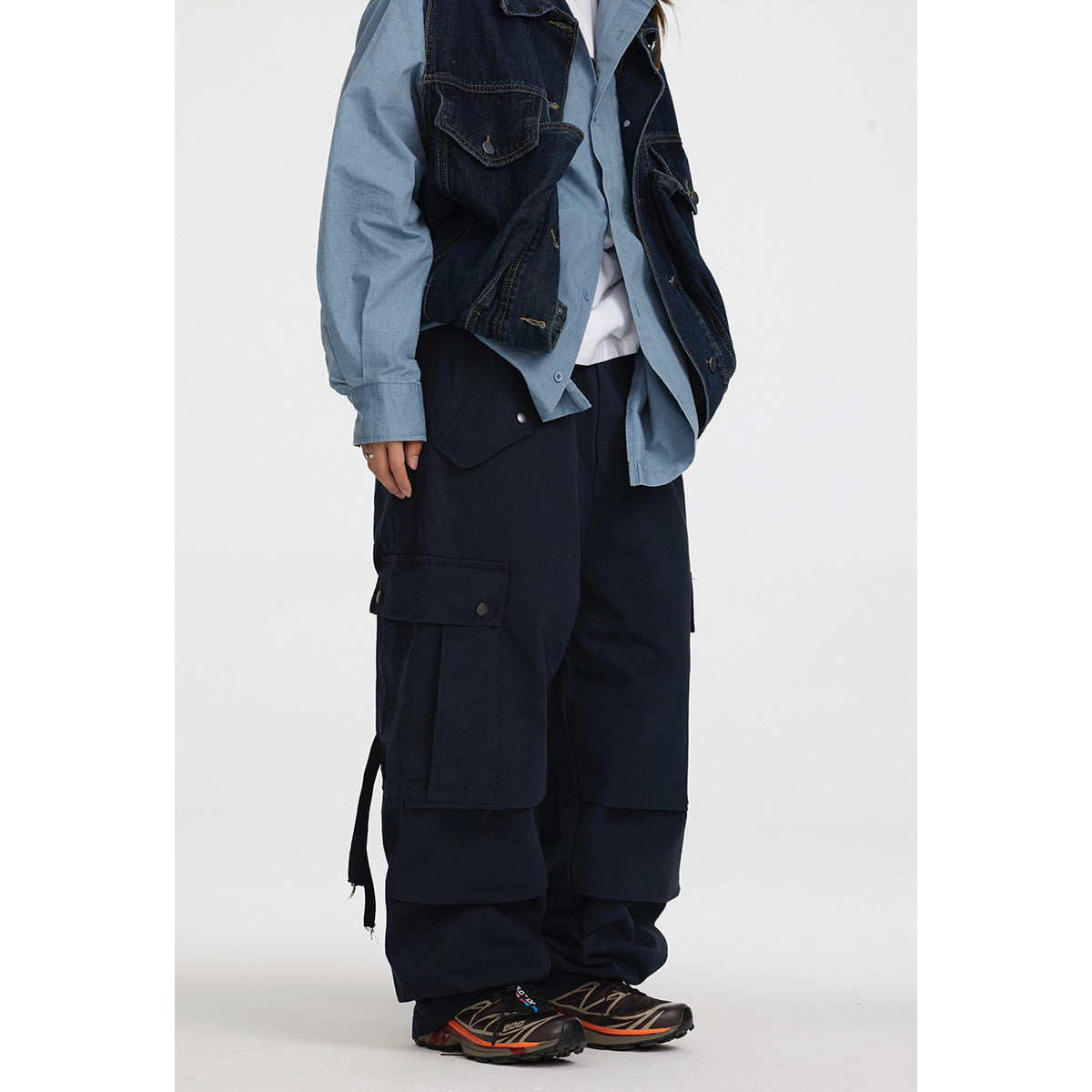 Retro Multi-pocket Cargo Pants Men And Women