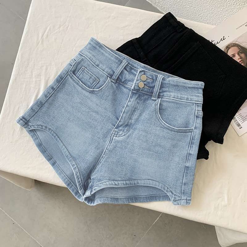 Women's Thin Stretch High Waist Denim Shorts