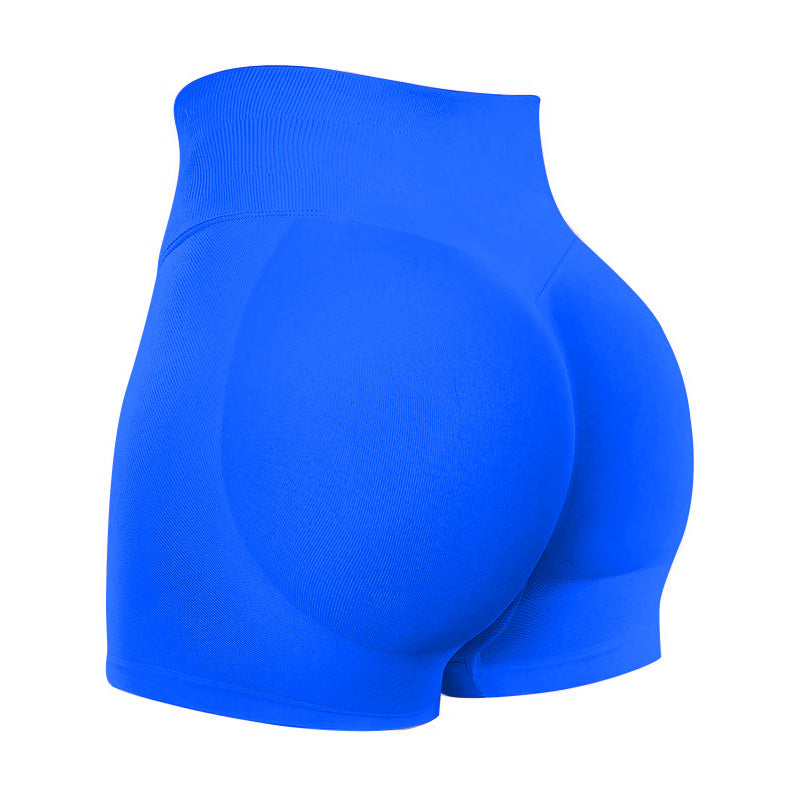 Women's Solid High Waist Sports Shorts, Breathable And Comfortable Tight Shorts With High Elasticity, Fitness Shorts, Women's Sportswear Worn Indoors And Outdoors