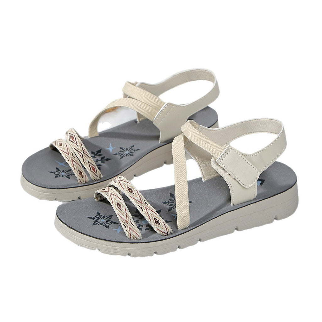 Women's Fashionable Non-slip Printed Flat Sandals