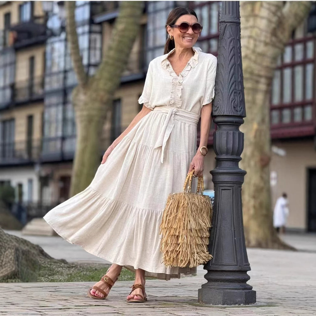 Plus Size Women's Fashion Casual Polo Collar Dress