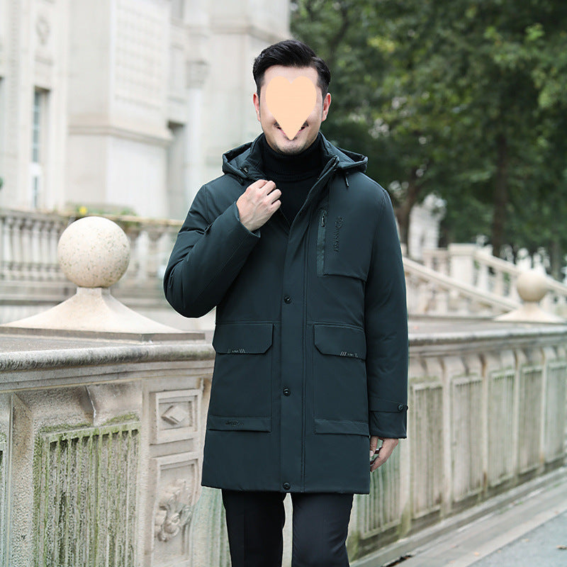 Men's Thick Mid-length Down Cotton-padded Jacket