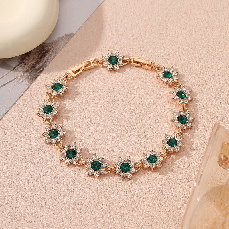 Affordable Luxury Style European And American Colored Gems Bracelet