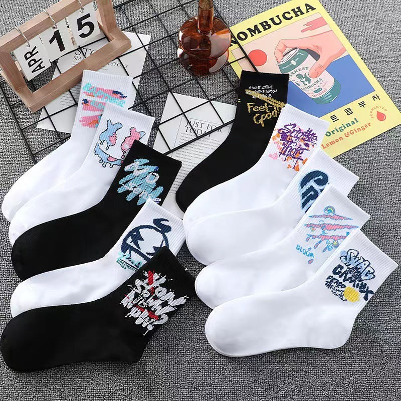 Socks Tube Socks Long Men's Sports White Breathable