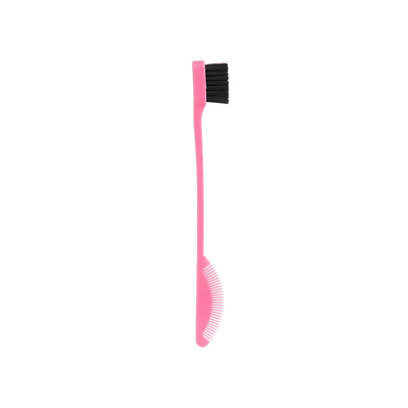 Dual-ended Fan-shaped Eyebrow Brush For Eyebrows And Eyelashes