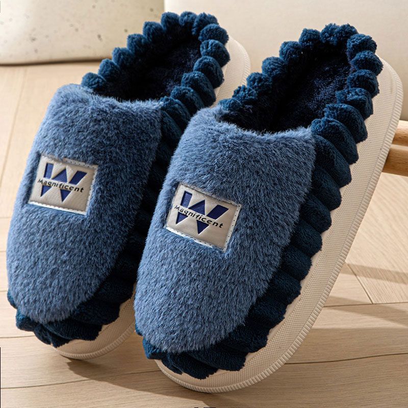 New Fleece-lined Thickened Cotton Slippers