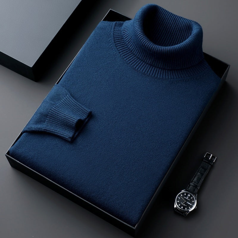 Imitation Knitwear Men's Turtleneck Color Thick Bottoming Shirt