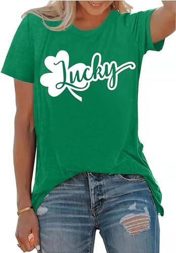 Patricks Day Shirts For Women Irish Shamrock Tshirts Gra
