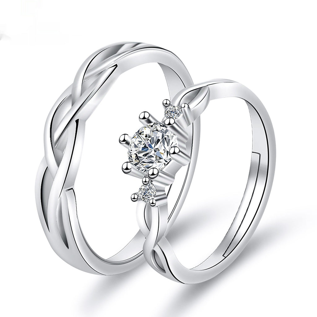 Moissanite Engagement Couple Couple Rings