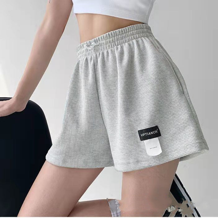 Street Spice Girl Lettered Sports Shorts Women''s High Waist Drawstring