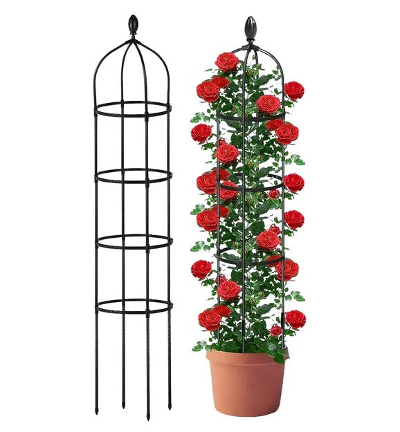 2 Packs Garden Obelisk Trellis 5.9FT Plants Tower For Climbing Plants Flower Vegetable Vine