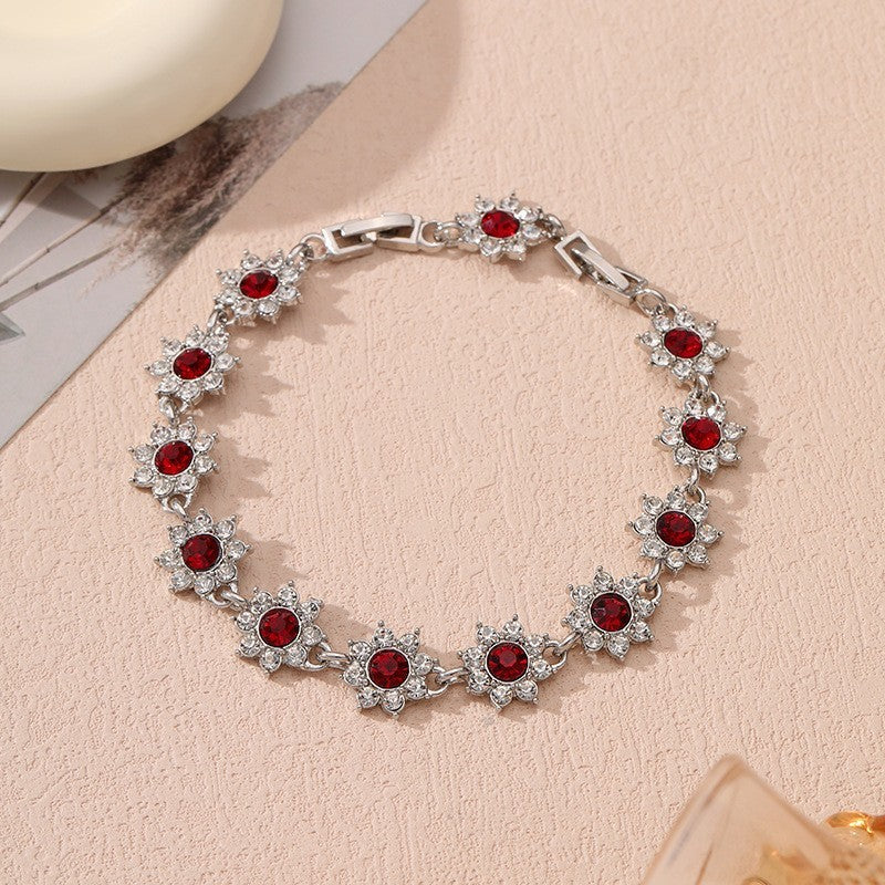 Affordable Luxury Style European And American Colored Gems Bracelet
