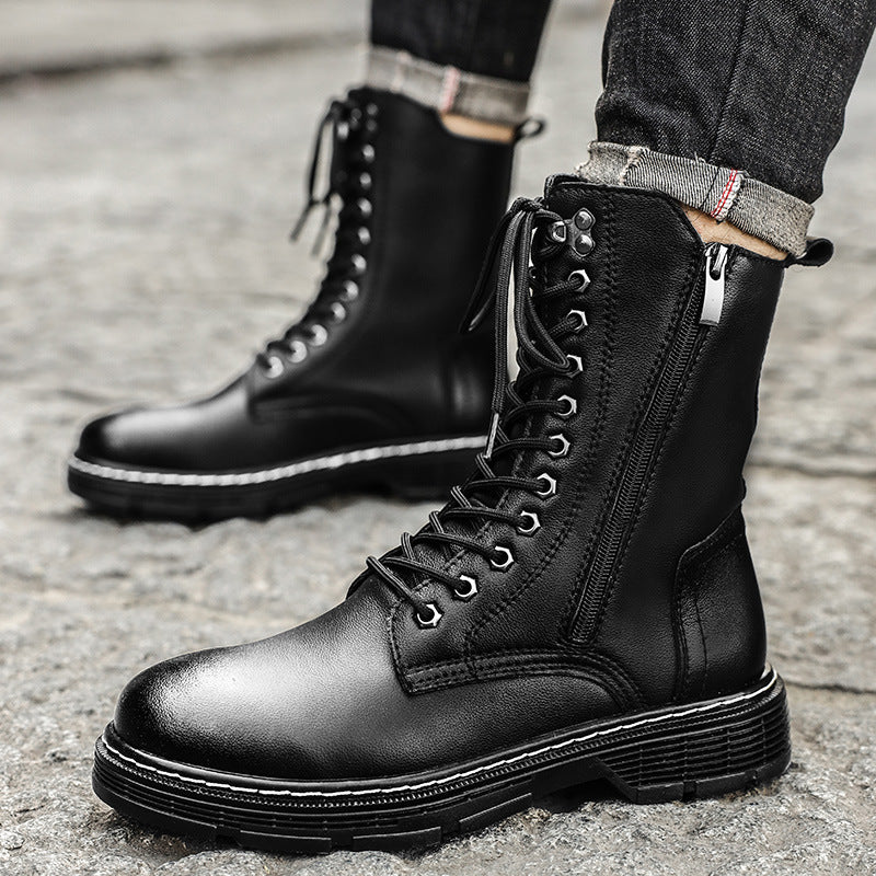 Autumn And Winter Plus Size Men's Long High-top Martin Boots