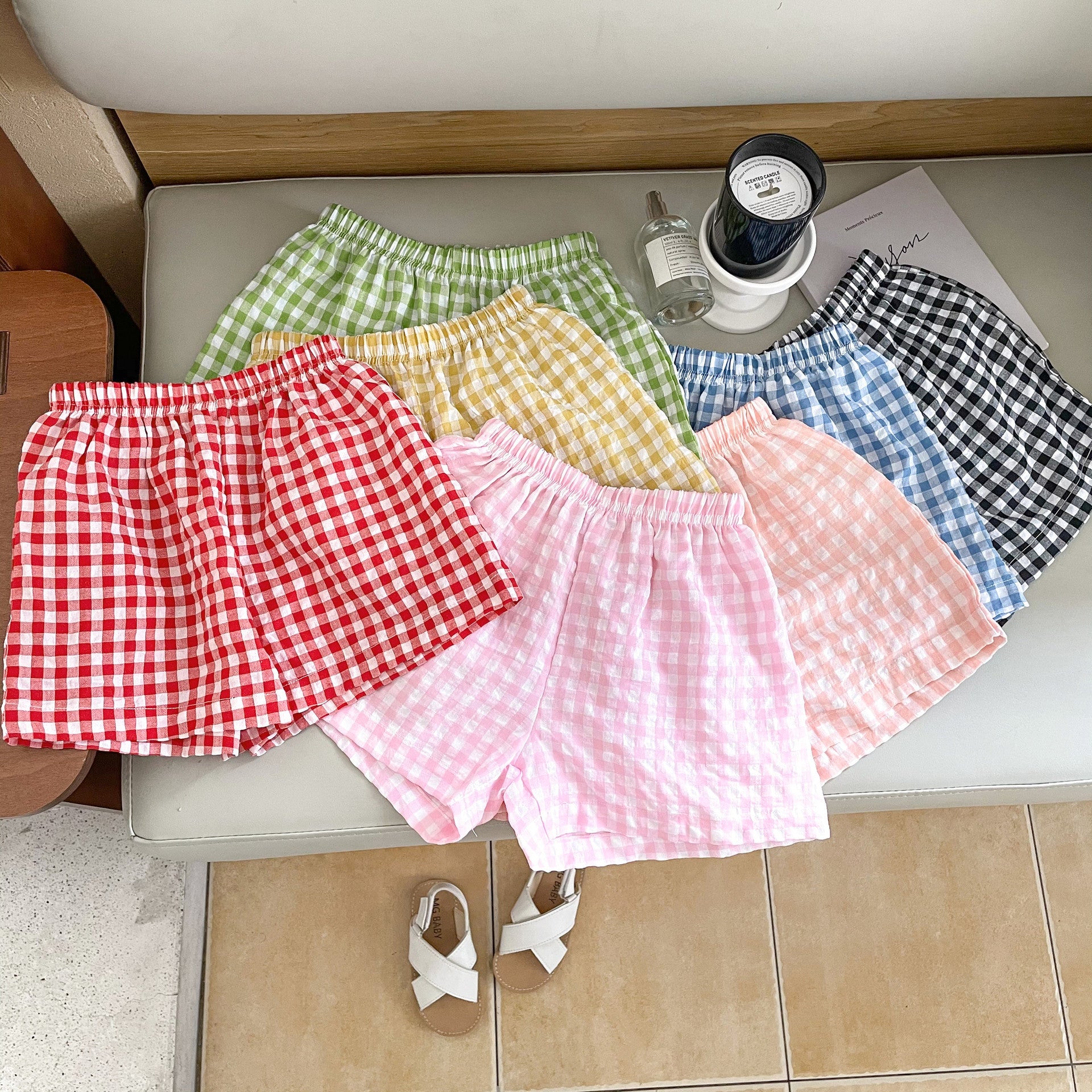 Fashion Personality Girls' Shorts Versatile Lattice