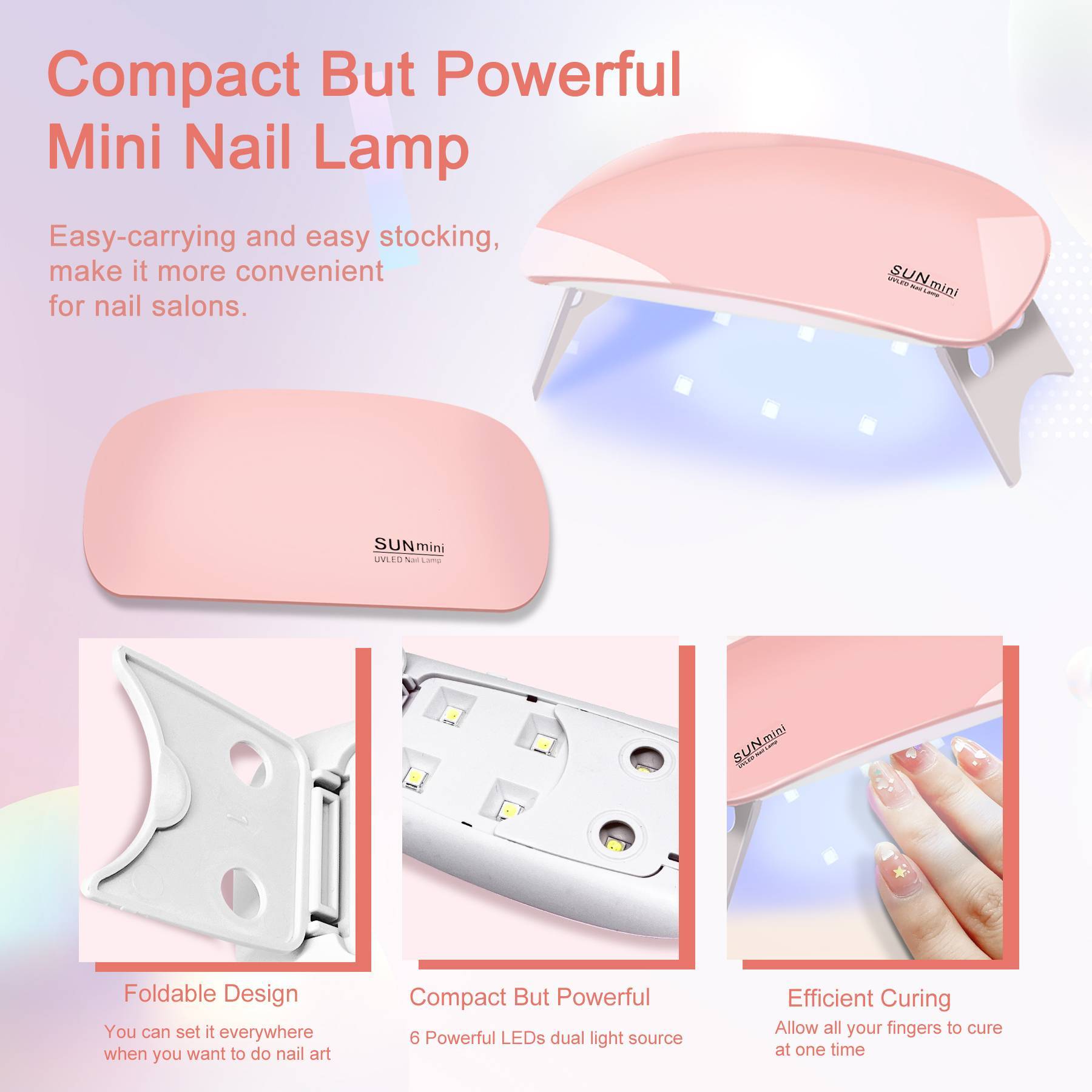 6 PCS Poly Gel Nail Kit With UV Lamp, Top Base Coat Builder Nails Art Tools