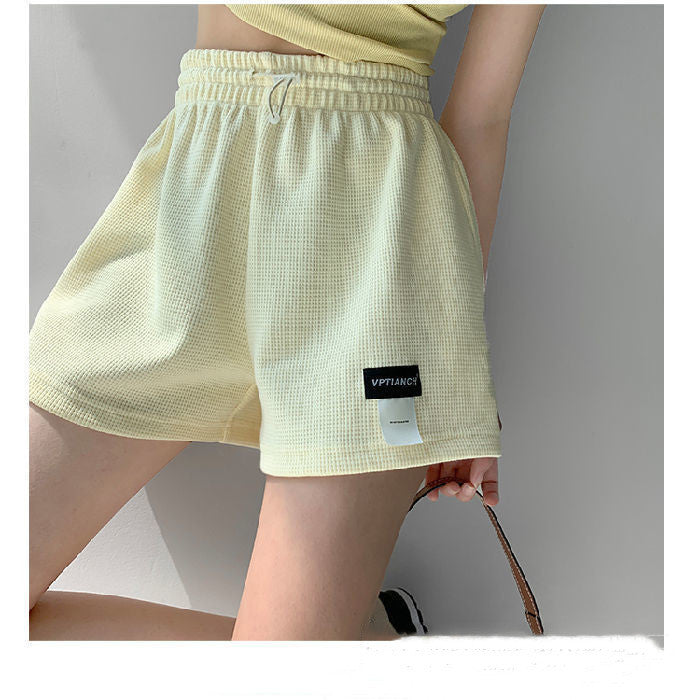 Street Spice Girl Lettered Sports Shorts Women''s High Waist Drawstring