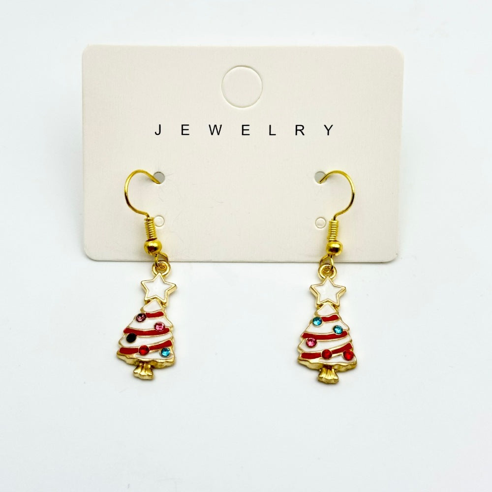 New Red Bow Handmade Beaded Ear Stud Necklace Bracelet