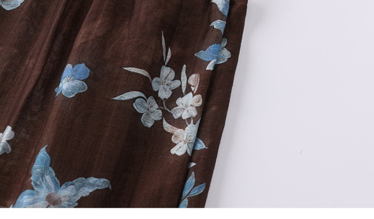 Sleeveless Floral Print Round Neck Dress