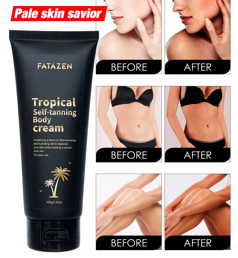 3Hrs Instant Dark Tanning Lotion Butter Body Care Sunscreen Suntan Oil Skincare OEM Self Tanner Sunless Tanning Cream For Body