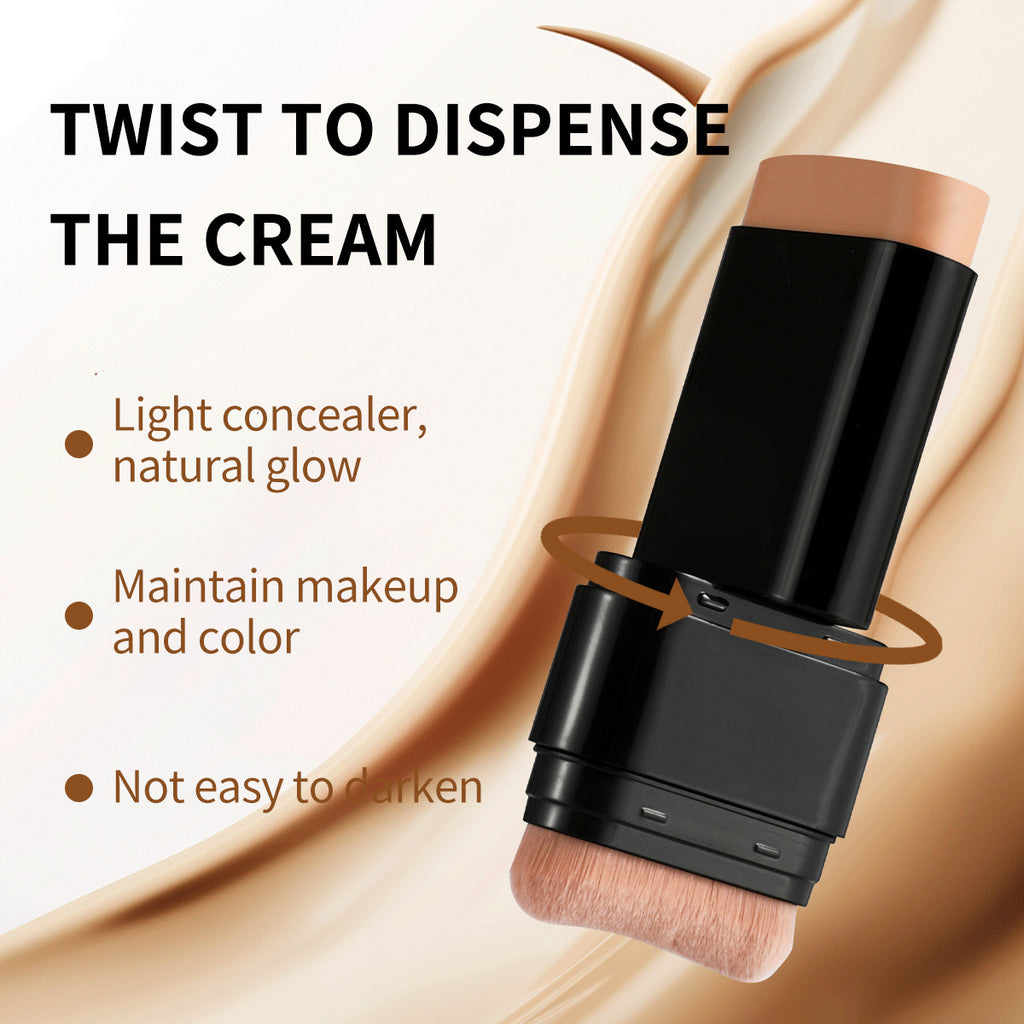 Concealer Waterproof Double-ended Makeup Brush 2-in-1 Stick Foundation
