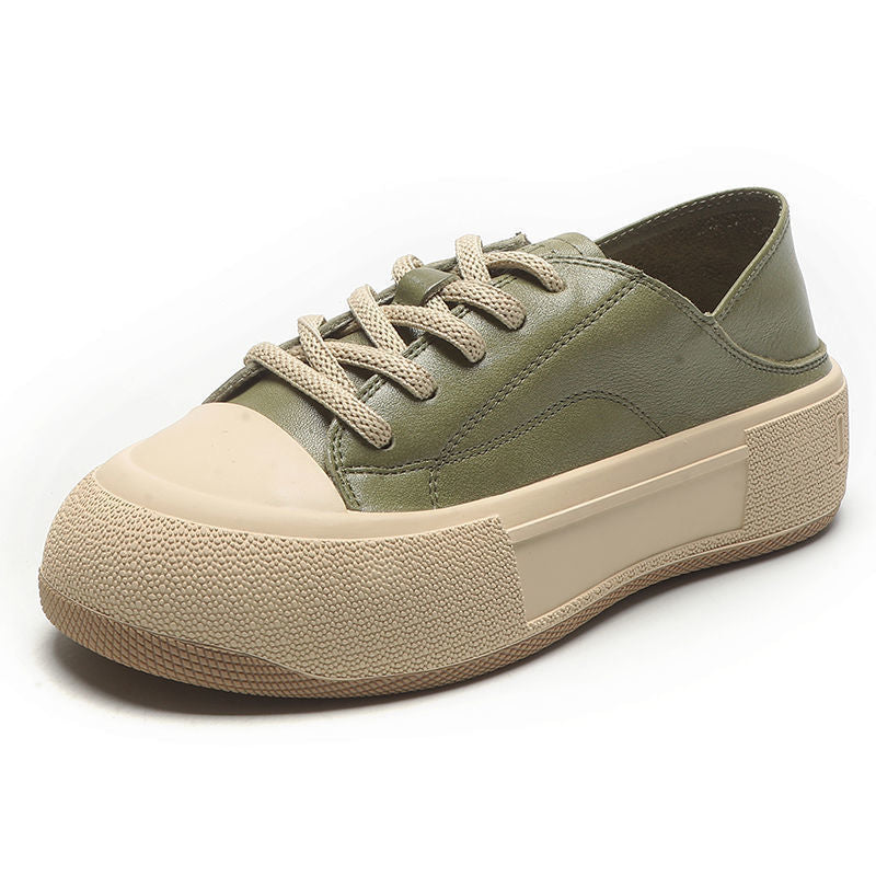 Thick Bottom All-matching Spring And Summer Flat Soft Bottom Not Tired Feet Wear Biscuits Pumps Casual Sneakers For Women