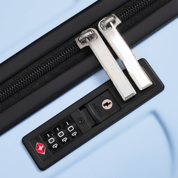 20-Inch Hardshell Carry-On Luggage, Lightweight Durable ABS Suitcase With Spinner Wheels, Built-in TSA Lock, 2 Packing Cubes, Skyblue